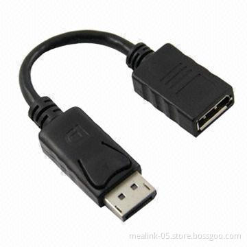 DP Male to DP Female Adapter, Supports Speed up to 8.64Gbps